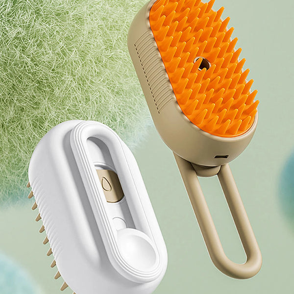 PurrGroom™ 3-in-1 Ultrasonic Mist & Steam Pet Grooming Brush